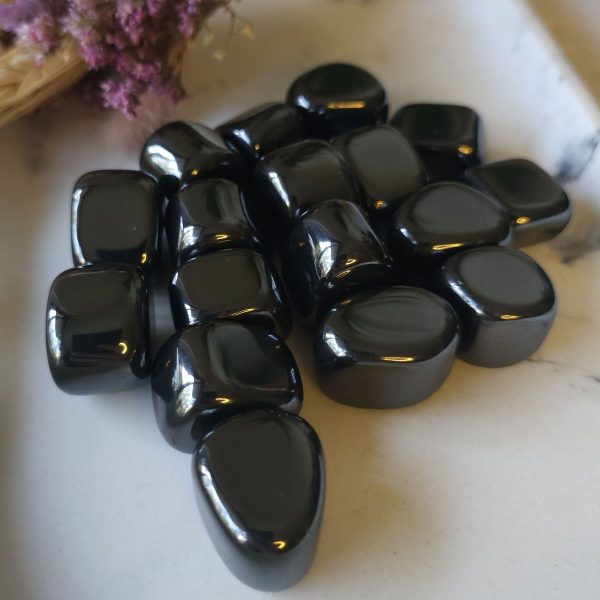 Hématite 'AB' grands roulés – Image 2