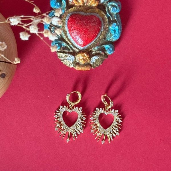 Boucles d'oreilles avec zircons – Image 2