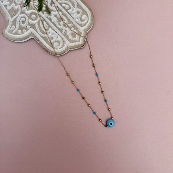 Collier oeil turc turquoise