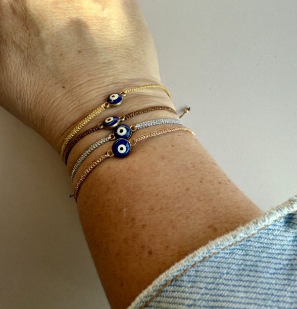 Bracelet Macramé Chocolat — Oeil Protecteur