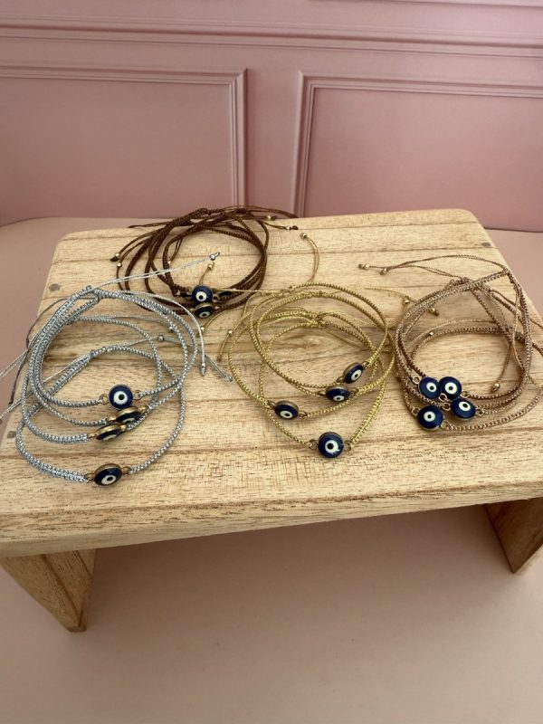 Bracelet Macramé Chocolat — Oeil Protecteur – Image 2